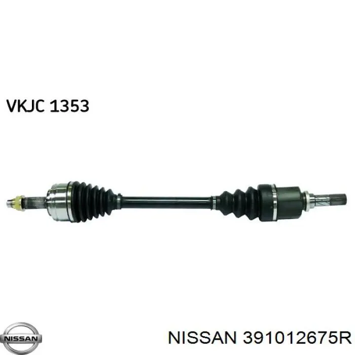 391012675R Nissan árbol de transmisión delantero izquierdo