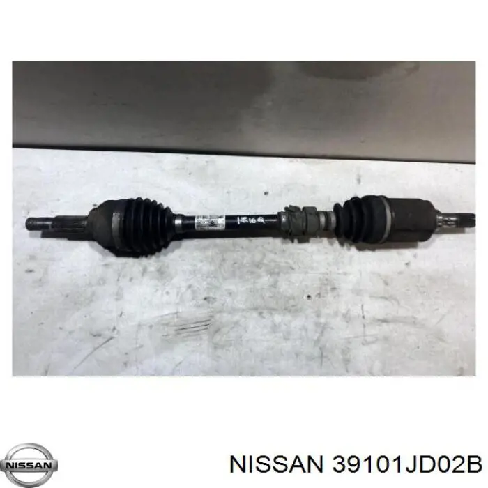 39101JD02B Nissan árbol de transmisión delantero izquierdo