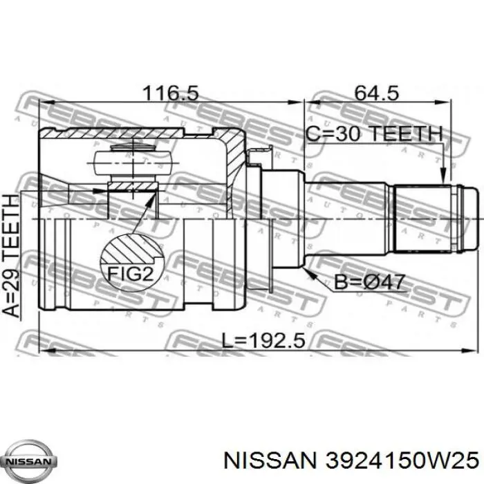 MB526447 Mitsubishi fuelle, árbol de transmisión delantero exterior