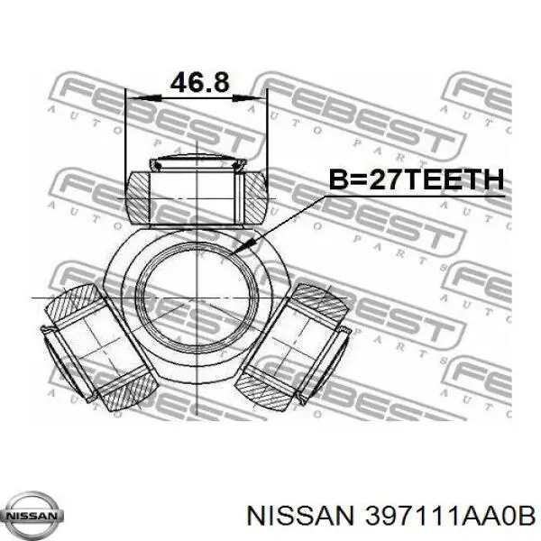  Junta homocinética interior delantera derecha para Nissan Murano Z51