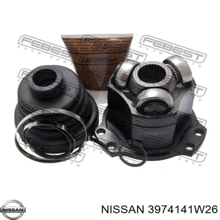 3974141W26 Nissan fuelle, árbol de transmisión delantero interior