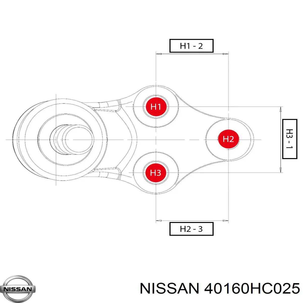 40160HC025 Nissan rótula de suspensión inferior