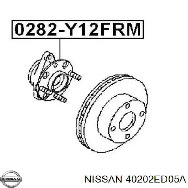 40202ED05A Nissan cubo de rueda delantero