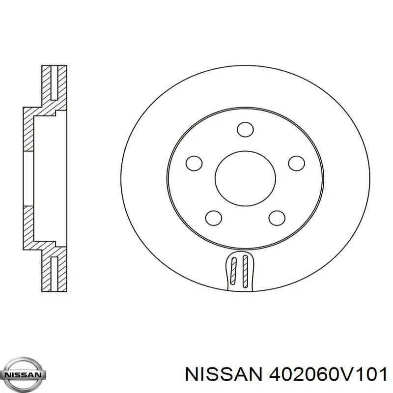 402060V101 Nissan freno de disco delantero