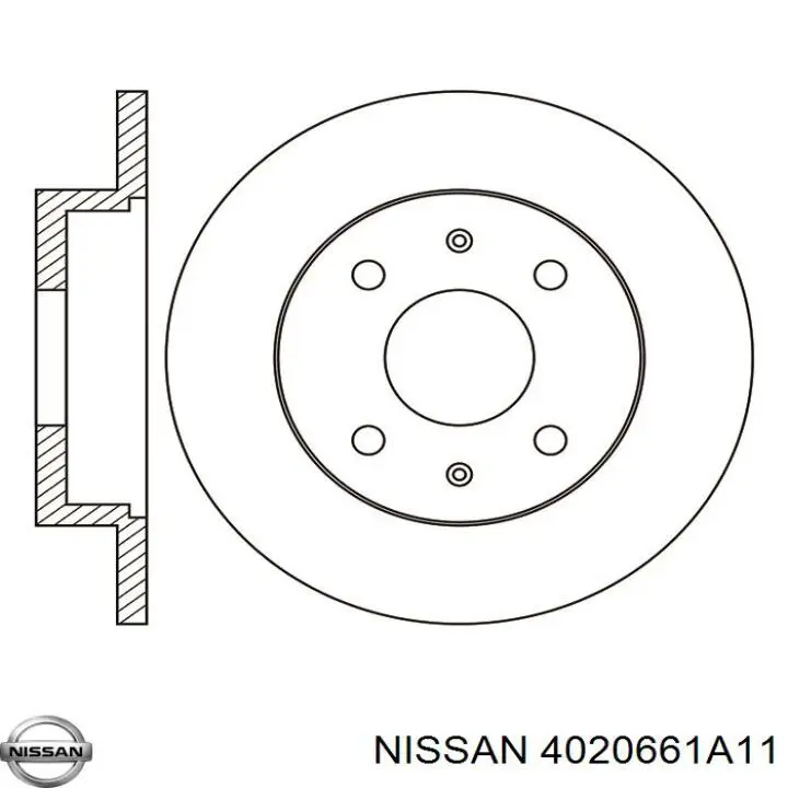 4020661A11 Nissan freno de disco delantero