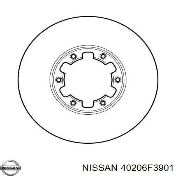 40206F3901 Nissan freno de disco delantero