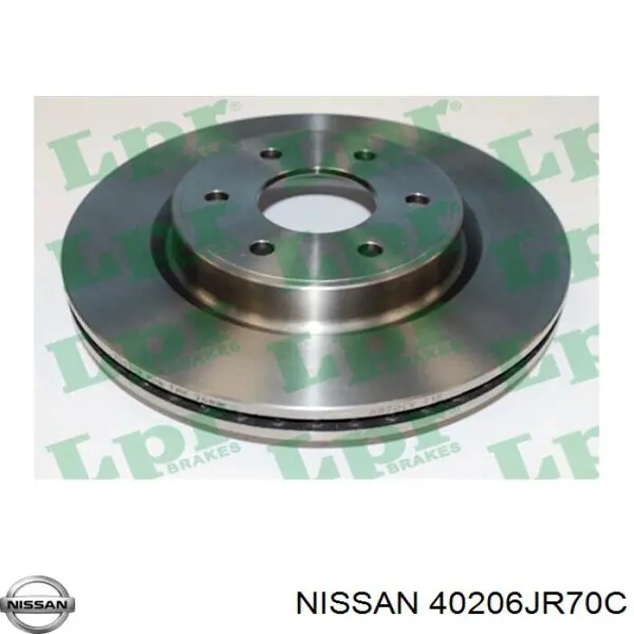 40206JR70C Nissan freno de disco delantero