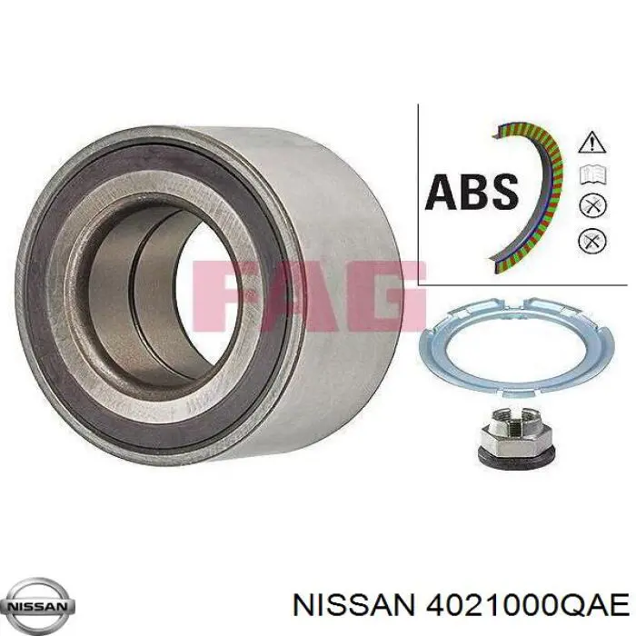 4021000QAE Nissan cojinete de rueda delantero