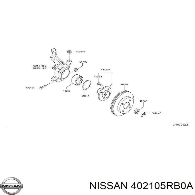 402105RB0A Nissan 