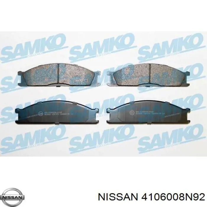 4106008N92 Nissan pastillas de freno delanteras