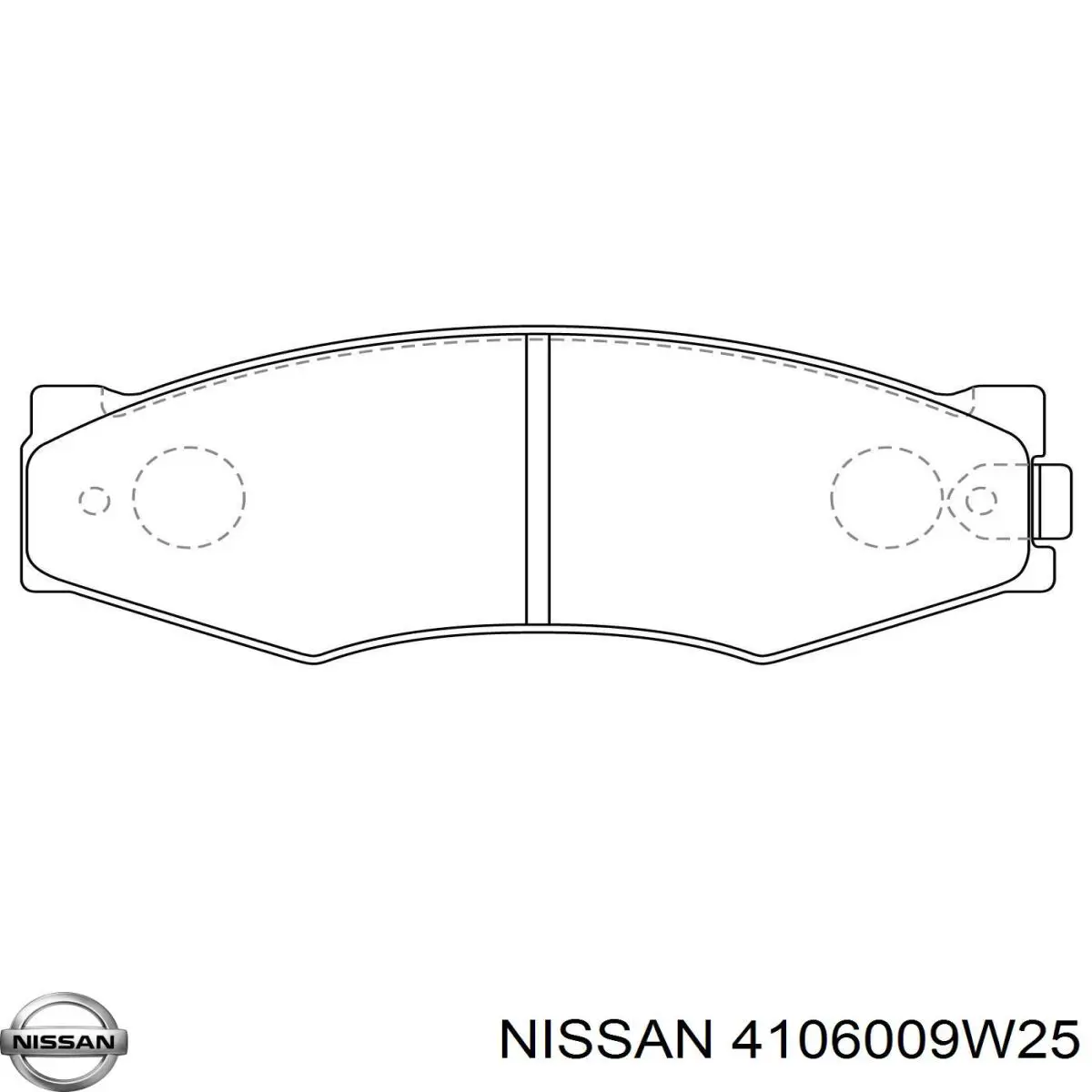 4106009W25 Nissan pastillas de freno delanteras