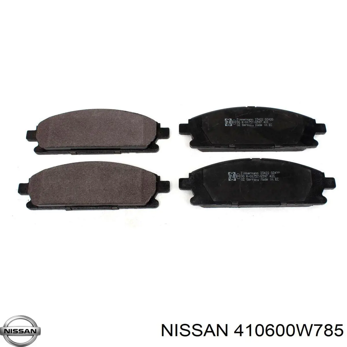 410600W785 Nissan pastillas de freno delanteras