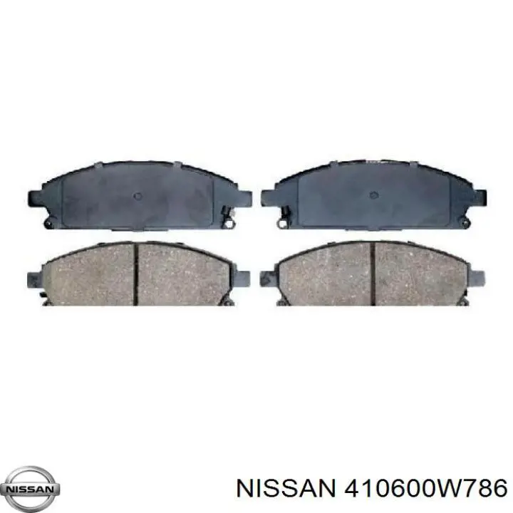 410600W786 Nissan pastillas de freno delanteras