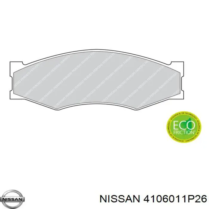 4106011P26 Nissan pastillas de freno delanteras