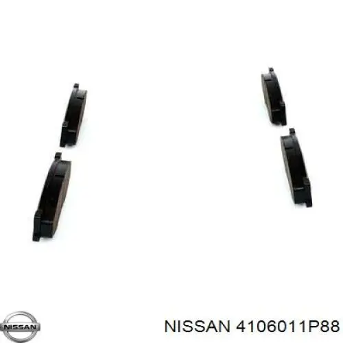 4106011P88 Nissan pastillas de freno delanteras