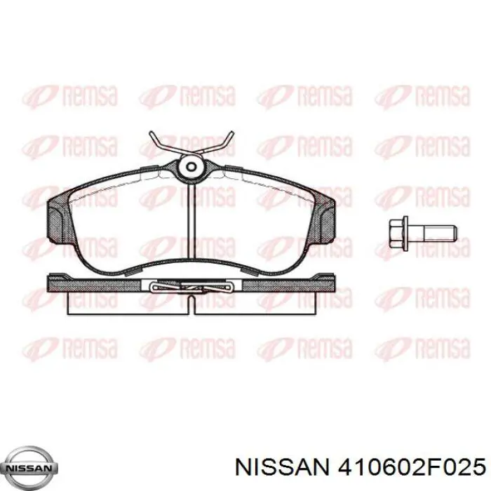 410602F025 Nissan pastillas de freno delanteras