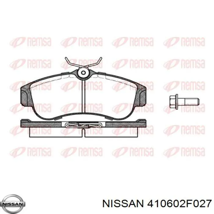 410602F027 Nissan pastillas de freno delanteras