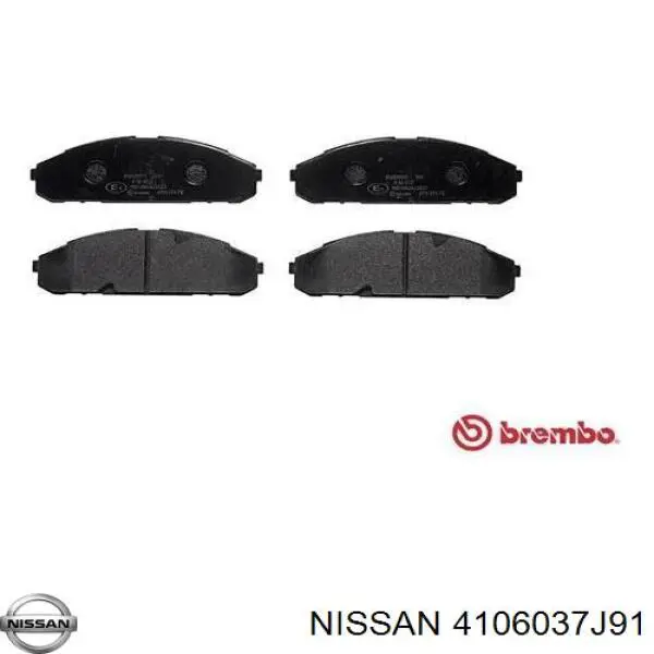 4106037J91 Nissan pastillas de freno delanteras