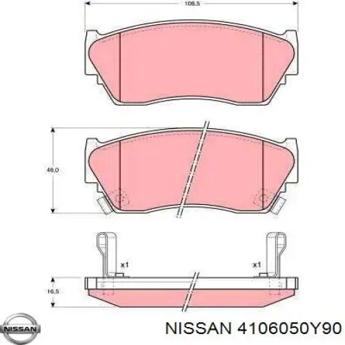 41060-50Y90 Nissan pastillas de freno delanteras