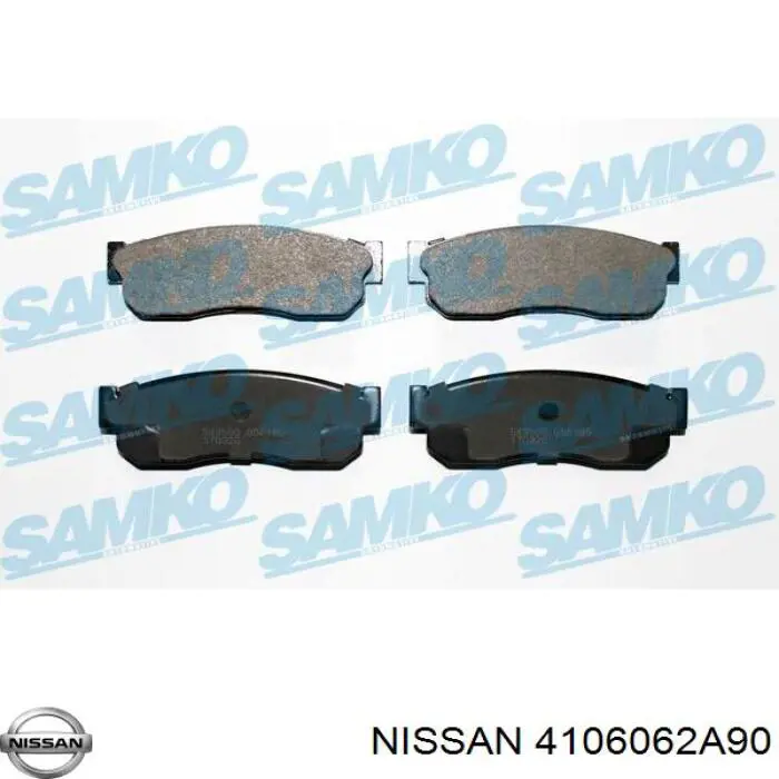 4106062A90 Nissan pastillas de freno delanteras