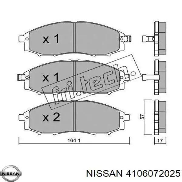 4106072025 Nissan pastillas de freno delanteras