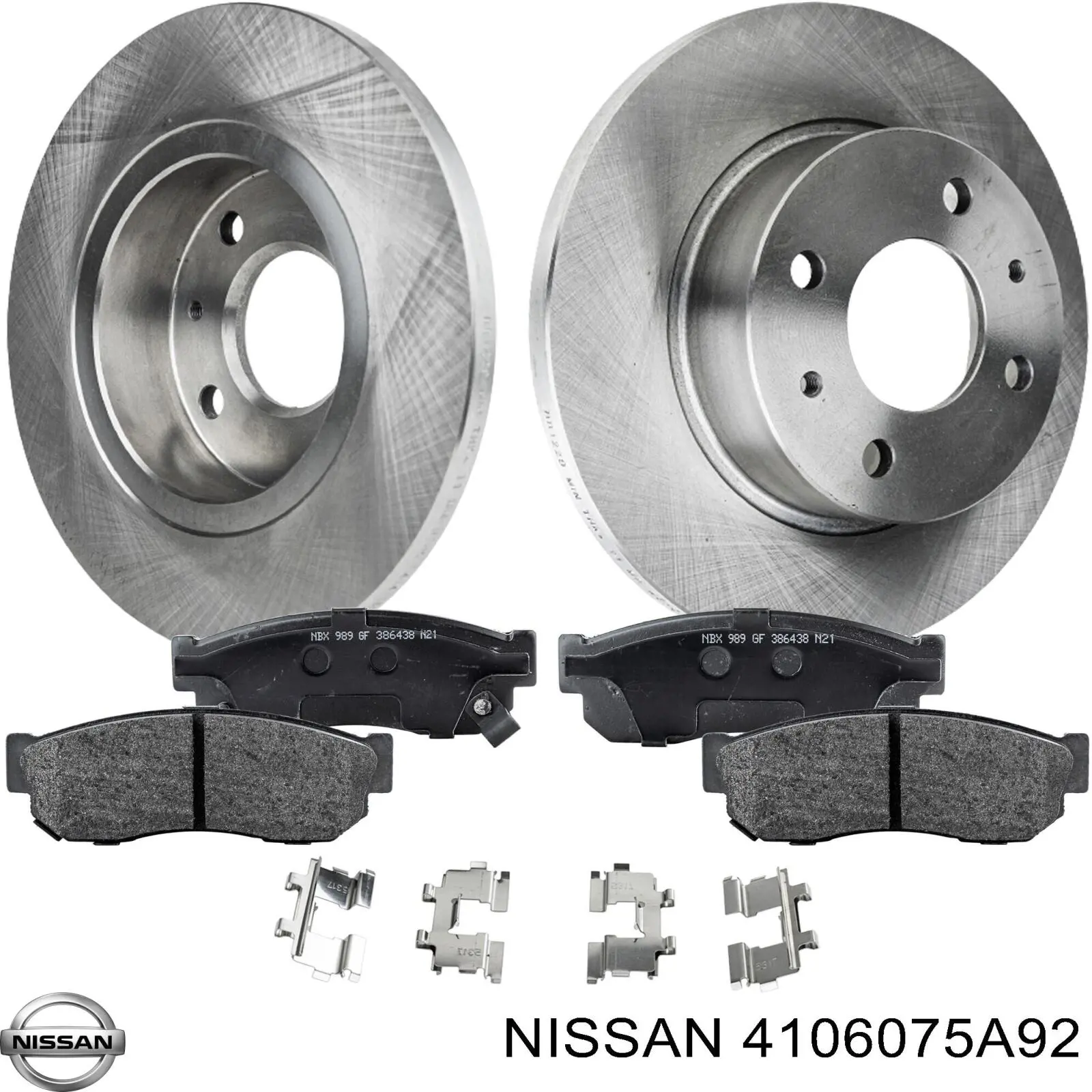 4106075A92 Nissan pastillas de freno delanteras