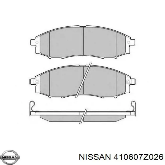 410607Z026 Nissan pastillas de freno delanteras