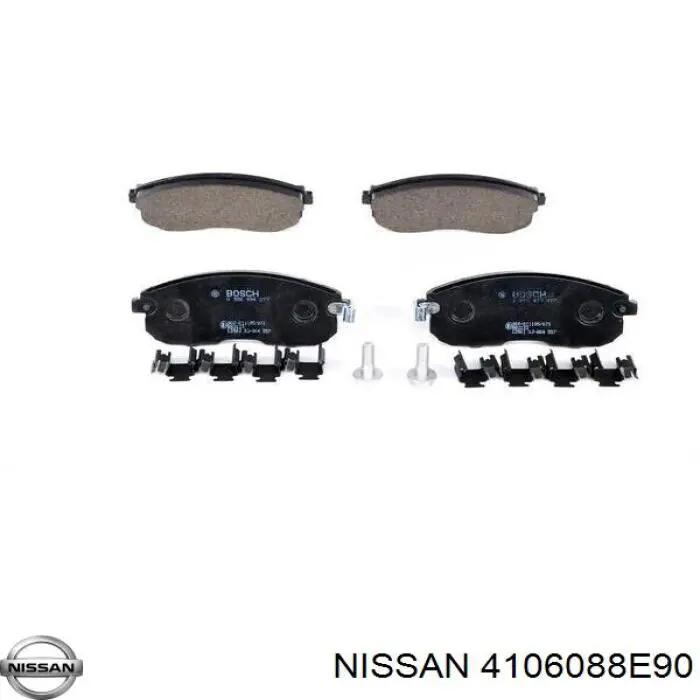 4106088E90 Nissan pastillas de freno delanteras