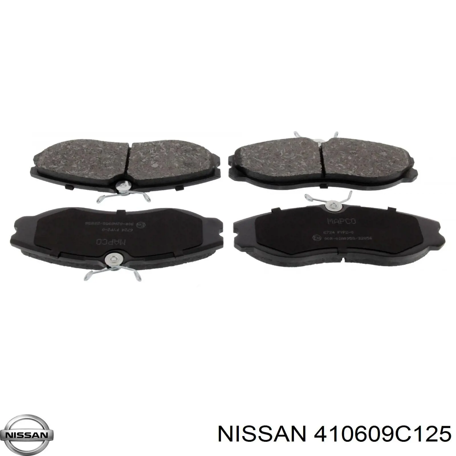 410609C125 Nissan pastillas de freno delanteras