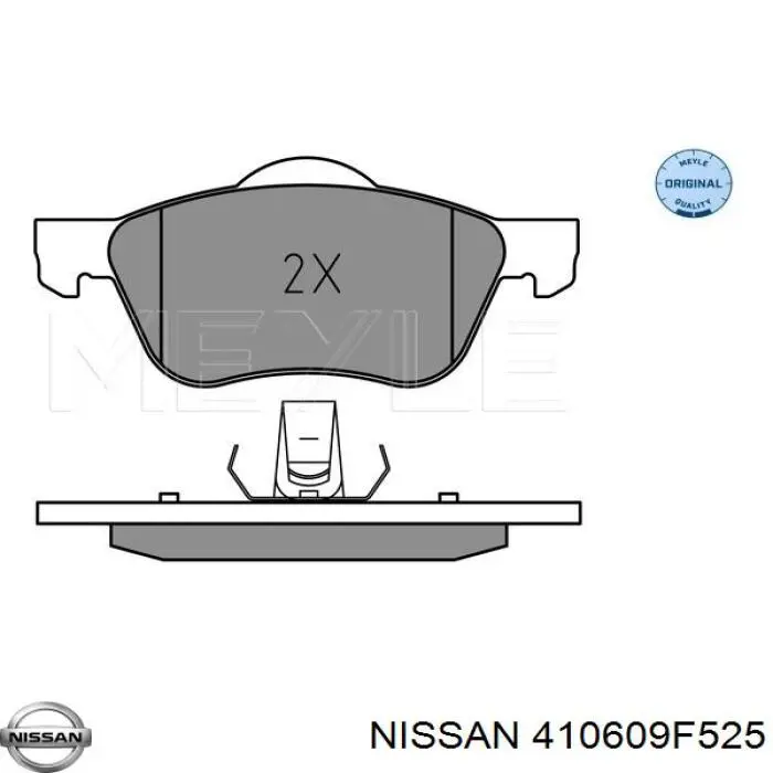 410609F525 Nissan pastillas de freno delanteras