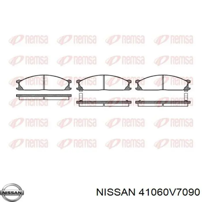 41060V7090 Nissan pastillas de freno delanteras