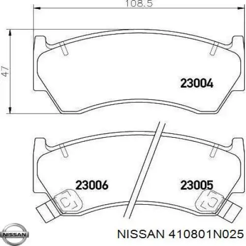 410801N025 Nissan 