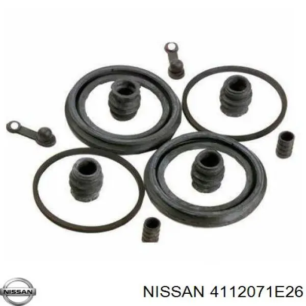 4112071E26 Nissan juego de reparación, pinza de freno delantero