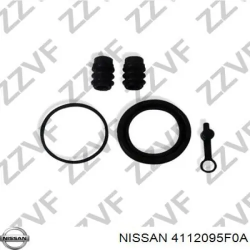 4112095F0A Nissan juego de reparación, pinza de freno delantero