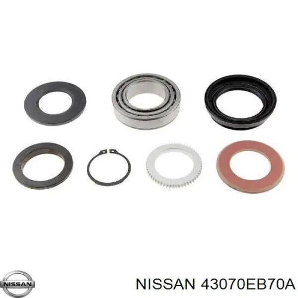 43070EB70A Nissan cojinete, palier, eje trasero