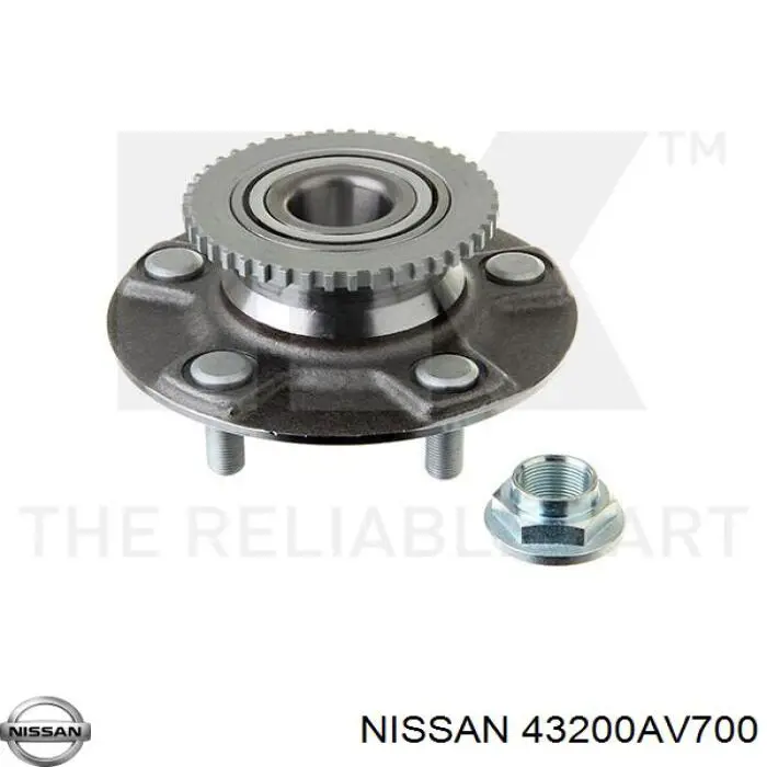 43200AV700 Nissan cubo de rueda trasero