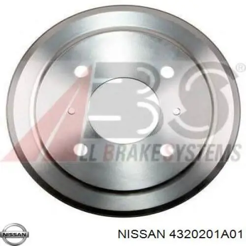 4320201A01 Nissan freno de tambor trasero