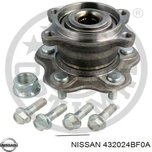 432024BF0A Nissan cubo de rueda trasero