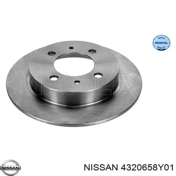 4320658Y01 Nissan disco de freno trasero