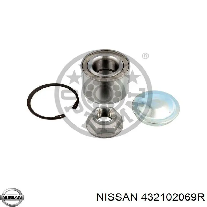 432102069R Nissan cojinete de rueda trasero