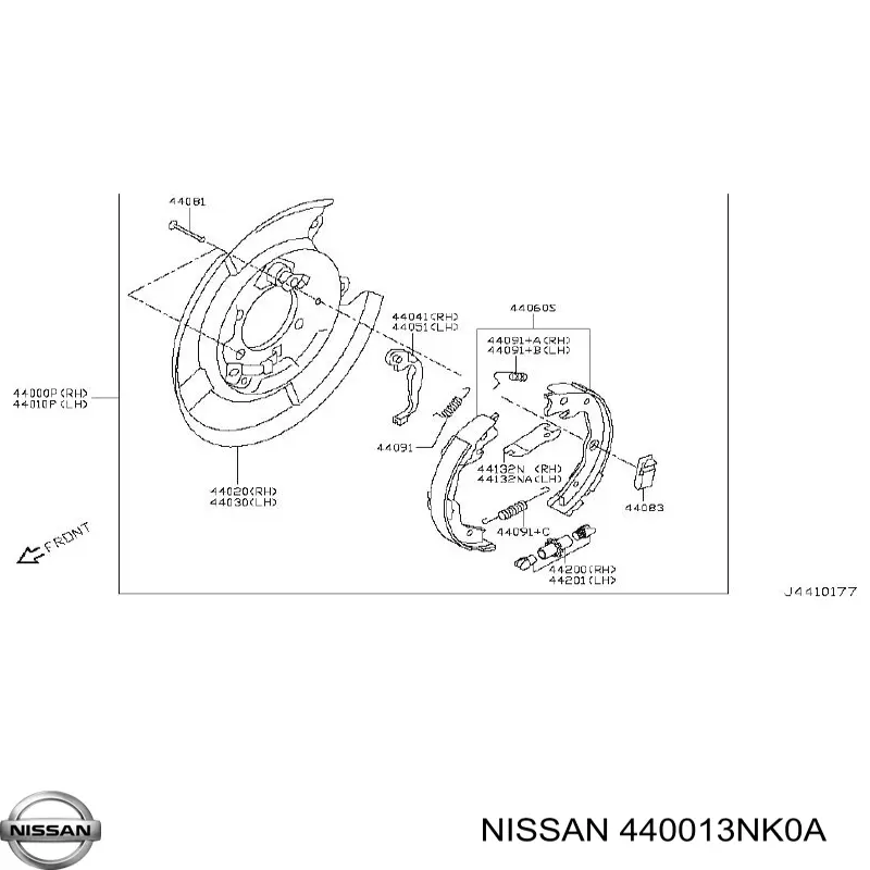  Pinza de freno trasero derecho para Nissan Rogue T32U