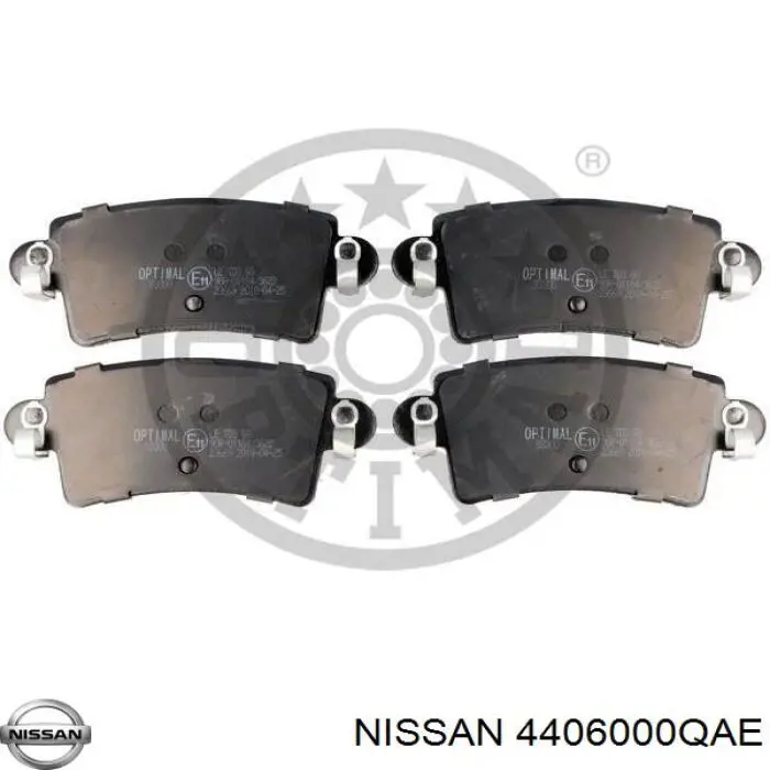 4406000QAE Nissan pastillas de freno traseras