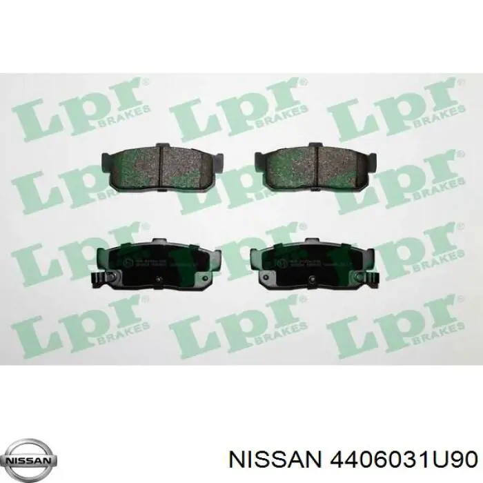 4406031U90 Nissan pastillas de freno traseras