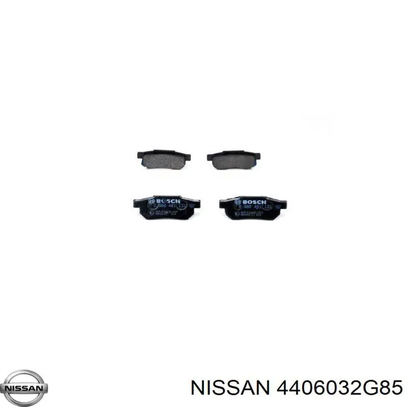 4406032G85 Nissan pastillas de freno traseras