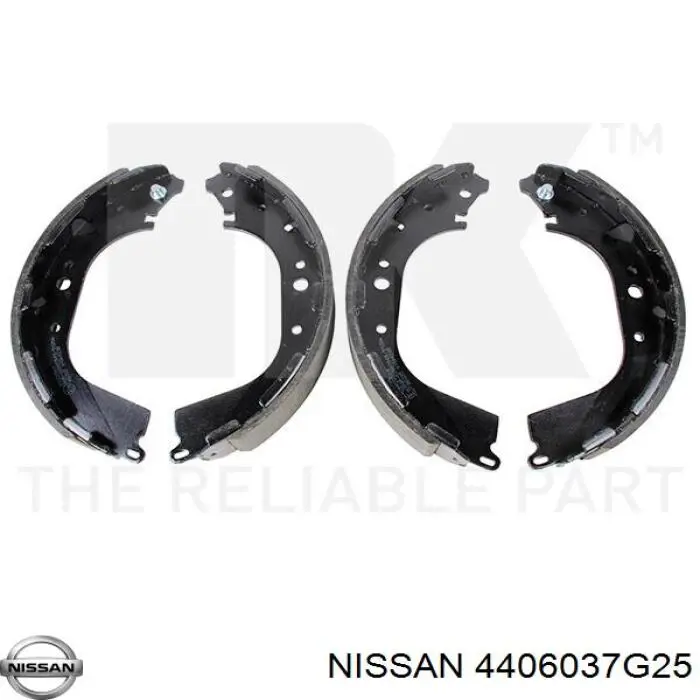 4406037G25 Nissan zapatas de frenos de tambor traseras