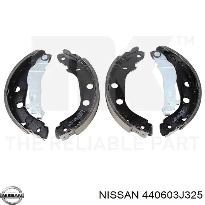 440603J325 Nissan zapatas de frenos de tambor traseras