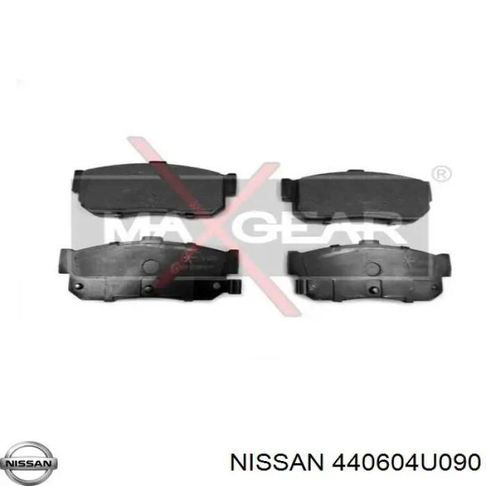 440604U090 Nissan pastillas de freno traseras