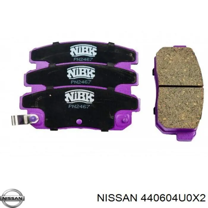 440604U0X2 Nissan pastillas de freno traseras