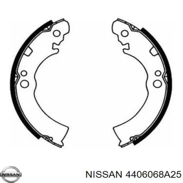 4406068A25 Nissan zapatas de frenos de tambor traseras