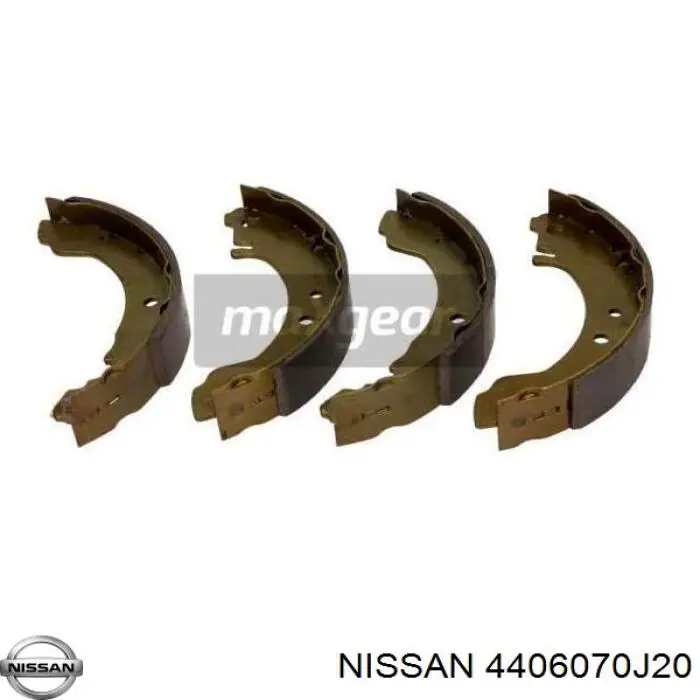 4406070J20 Nissan zapatas de frenos de tambor traseras